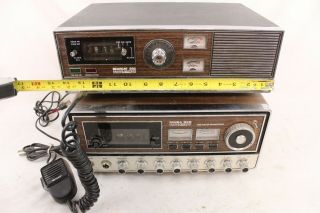 2 Vintage Simba SSB Bearcat Pearce Simpson CB Radio Base Station w/ Microphone 2