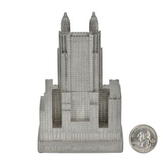 Waldorf Astoria Hotel Nyc Pewter Miniature Scale 1 Inch To 150 Feet Pre - Owned