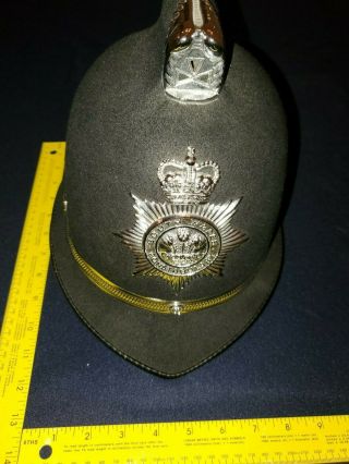 Welsh South Wales Cymru Constabulary Uk Bobby Police Hat Helmet Vintage