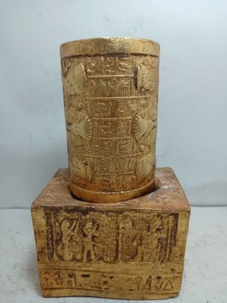 Rare Antique Ancient Egyptian Box Tutankhamun God Isis Osiris Protection 1375 Bc