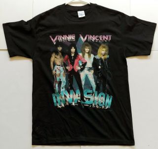 Vintage Kiss Vinnie Vincent Invasion All Systems Go 1988 Concert T - Shirt Unworn