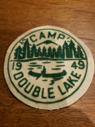 Boy Scout Camp Double Lake 1949 Sam Houston Council Patch Vintage Bsa