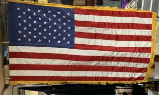 Vintage Usa United States Flag Glory Gloss Decorative Ceremonial 50 Stars Flag