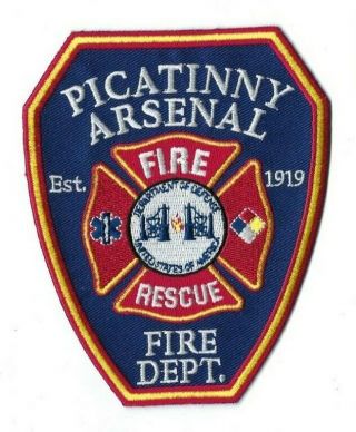 U.  S.  Army Picatinny Arsenal (morris Co. ) Nj Jersey Fire Rescue Dept.  Patch