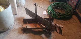 Vintage Rare Usa Stanley 358 Miter Box And Back Saw