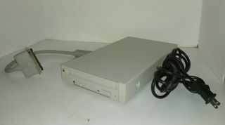 Vintage Applecd 300 M3023 External Cd Drive,  Scsi & Power Cable,  Powers On
