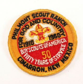 Vintage 1960 National Jamboree Philmont Twill T Boy Scout Of America Bsa Patch