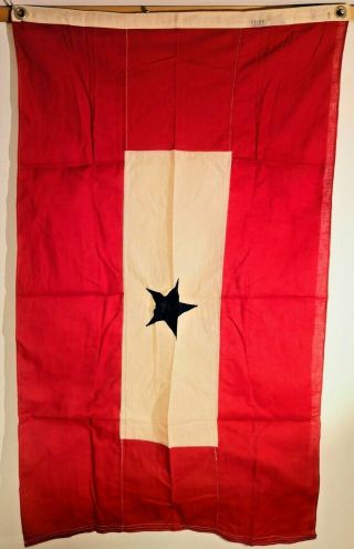 Vintage Ww2 United States " Son In Service " Flag Approx.  40 " X 20 " - - 4046