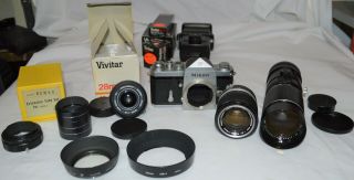 Vintage Nikon F With Lens And