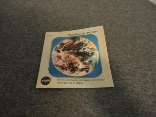 Nasa Atlas (ats - Iii) 1967 Weather In Motion Ep - 79 Satellite/earth 3d Photo - Info