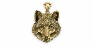 Fox Pendant Jewelry 14k Gold Handmade Fox Pendant Fx6 - Pg