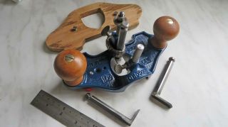 Vintage Record No: 071 Router Plane C/w Fence & 3 Cutters