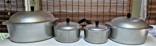 Vintage Club Hammered Aluminum Pots And Pans