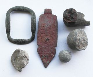 English Civil War Lead Musket Balls & Artefacts Found Nr Preston
