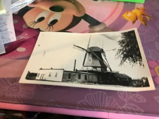 Vintage Photo Of Old Dutch Mill In Benson,  Illinois