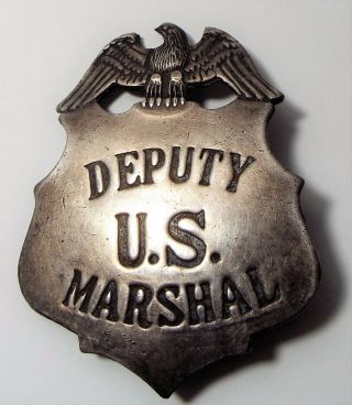 Antique Silver Us Deputy Marshal Badge