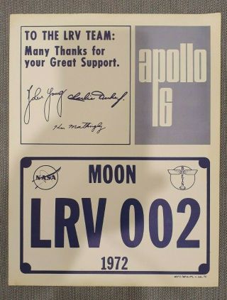Vintage Nasa Mfa Apollo Lunar Rover Lrv 002 Poster