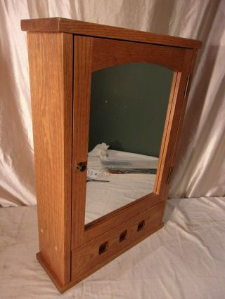 Vintage OAK medcine cabinet 16 3/4 x 24 deep 5 1/2,  mirror 12 1/4 x 16 3/4 2