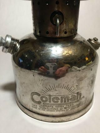 Vintage Coleman 249 Lantern Kerosene 11/55 Restore Includes Alcohol Primer Can 3