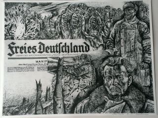 Karl Erich MÜller - Freies Deutschland Hand Signed Gdr Art Print