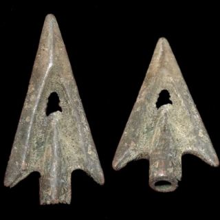 Rare Ancient Roman Bronze Period Longshot Arrow Head 300 Bce (9)
