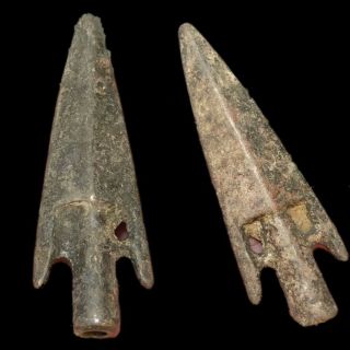 Rare Ancient Roman Bronze Period Longshot Arrow Head 300 Bce (8)