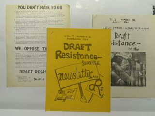 1968 Draft Resistance Seattle Newsletter Vol.  I Number I Anti - Vietnam War - Ep02
