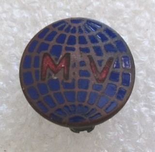 Vintage Missionary Volunteer Mv Pin - Rare Old Style Adventist Pathfinders Sda