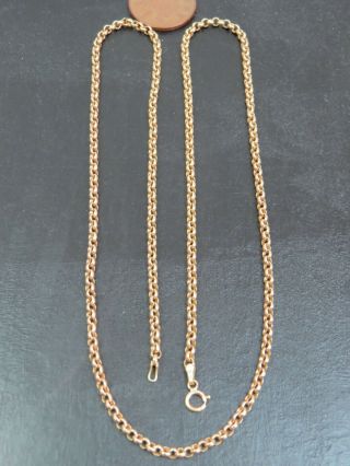 Vintage 9ct Gold Belcher Link Necklace Chain 20 Inch C.  1990