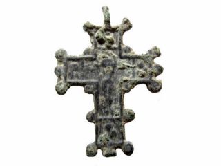 Antique 1800s.  Orthodox Bronze Icon Cross,