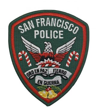 San Francisco Police Department Holiday Christmas Patch Shop With A Cop