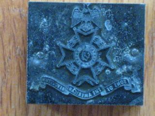 Sons Of The American Revolution Sar Insignia Cross Metal Stamp
