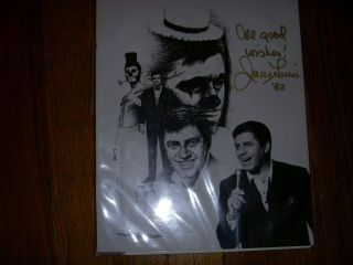 Jerry Lewis - Black And White 9x12 Photo 1982
