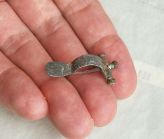 Authentic Medieval Viking Silver Small Penannular Omega Brooch Very Rare