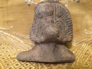 Pre - Columbian Terracotta Pottery Bird Chief Fragment Ritual Artifact Ancient 7