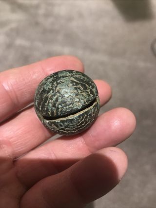 Fish Scale Patten Crotal Bell Metal Detecting Find Ball With Ring