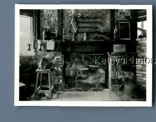 Found B&w Photo A_8350 View Of Old Fireplace At Knotts Berry Farm
