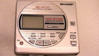 Vintage Sharp Minidisc Walkman Player Recorder Md - Mt20