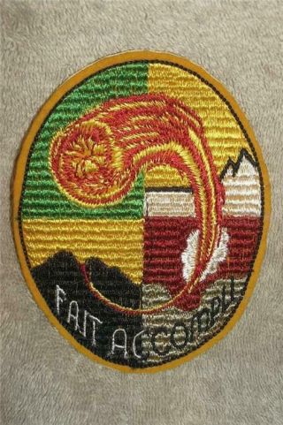 Vintage Wwii Us 457th Bomb Group 8th Air Force " Fait Accompli " Emblem Patch Nos