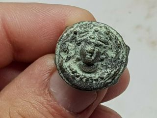 Extremely Rare Ancient Roman Bronze Ring Emperor.  9,  0 Gr.  19 Mm