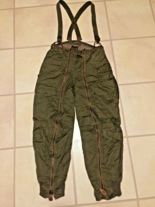 Vintage Ww2 Us Army Air Forces Trouser Intermediate Flying A - 11a Fur Lined W32