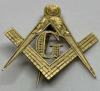 Vintage 14k Gold Masonic Blue Lodge Pin