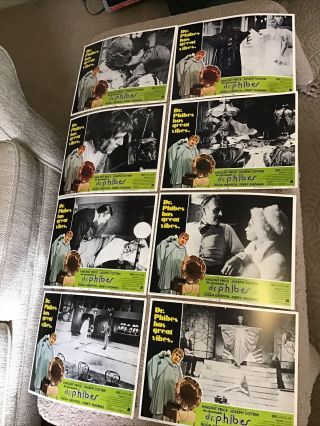 Vintage Movie Orig Lobby Card Set 11x14 Dr Phibes Vincent Price Monster