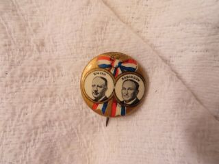 Vintage Presidential Campaign Smith Robinson Jugate Pin Back Political Button