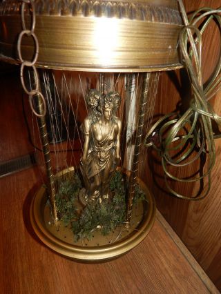 1970 S Vintage 3 Goddess Hanging Mineral Oil Rain Motion Lamp 36 "