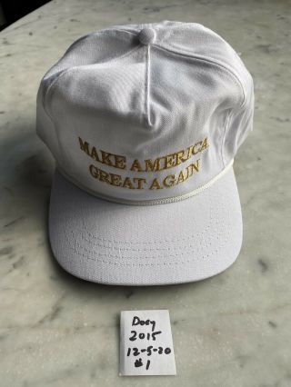 Official Maga Hat 2016 Rare Cali Fame Dead Stock White/gold