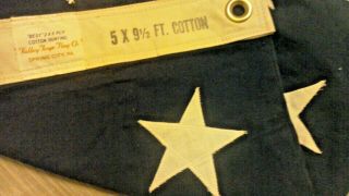 Vintage 1959 Valley Forge 49 Star Usa 100 Cotton American Flag 5 