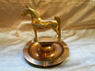 Gladys Brown Edwards/dodge/1949 Gold Five Gaited Saddlebred Stallion Ashtray