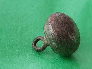 Lovely Rare Intact Medieval/tudor Silvered Button.  L103i
