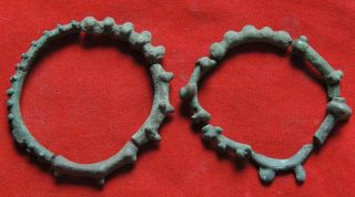 Ancient Bronze Parts Of Celtic Bracelets